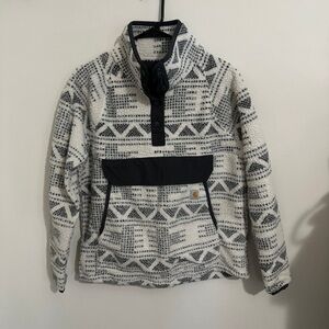 Carhartt gray and White Fleece Pullover